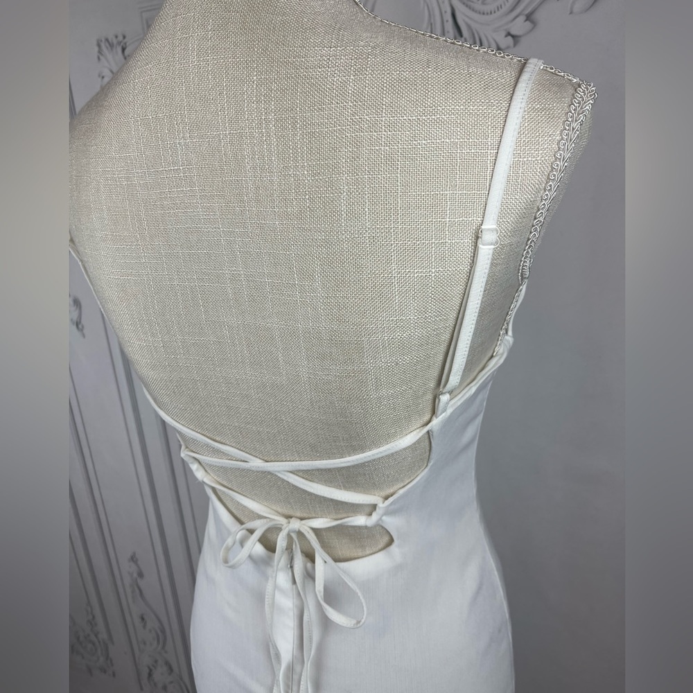 Casual Backless Cut Out Tie Back Spaghetti Straps Midi Dress - Picture 14 of 14